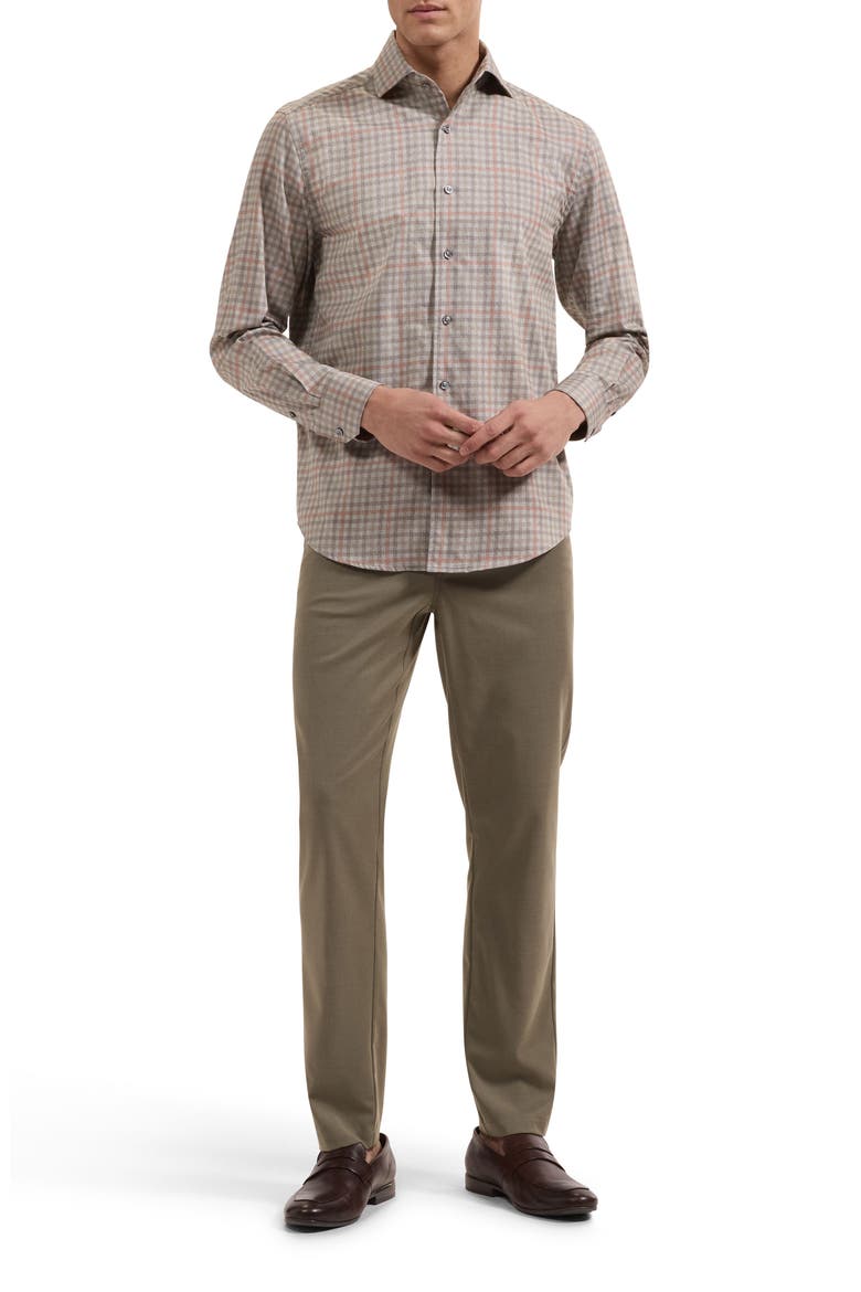 Alvin Cotton Button-Up Shirt, Alternate, color, OLIVE