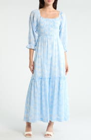 SUGARLIPS Aubry Smocked Ruffle Hem Maxi Dress
