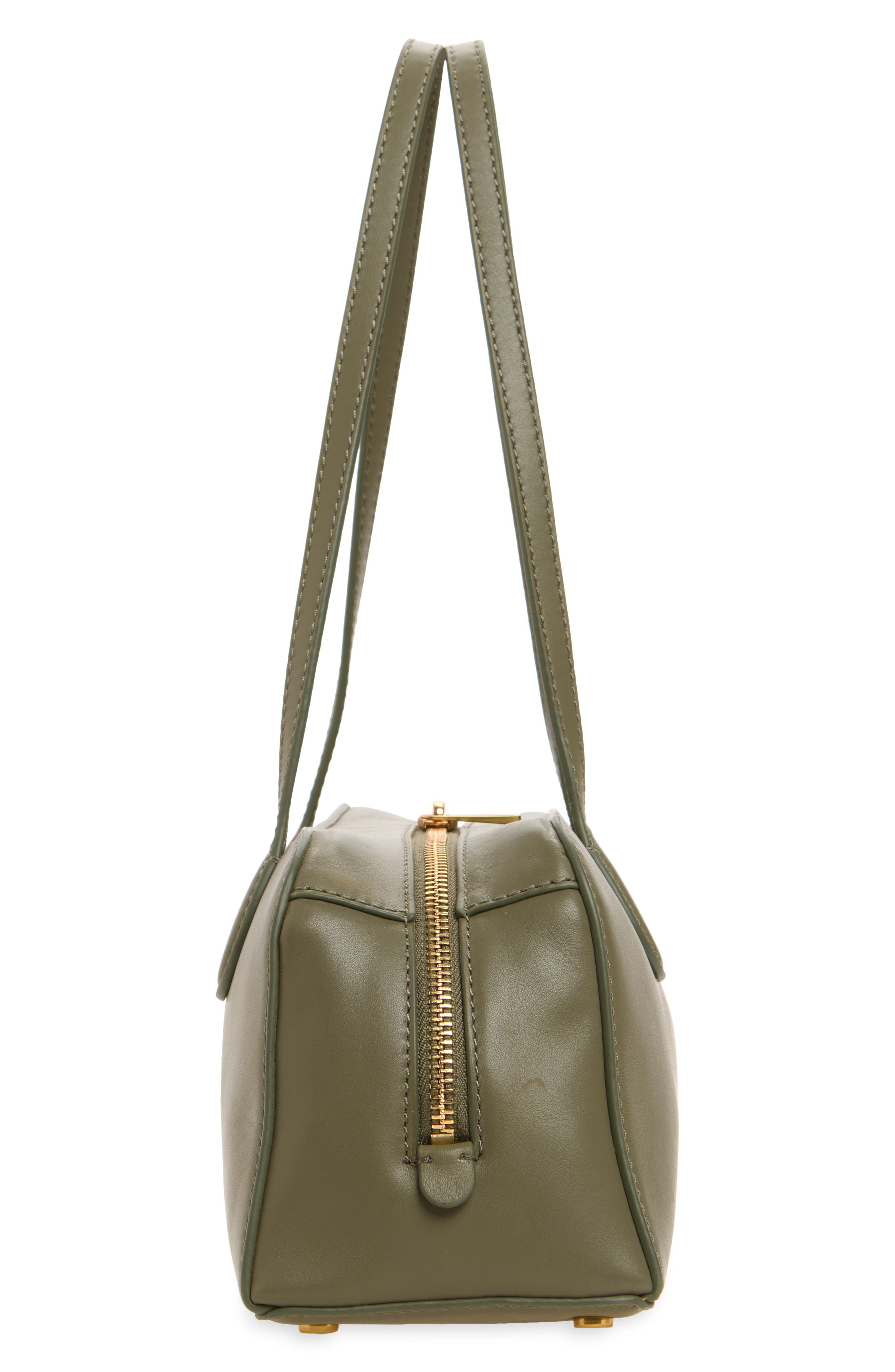 Athene Nappa Leather East/West Shoulder Bag, Alternate, color, PINEGROVE