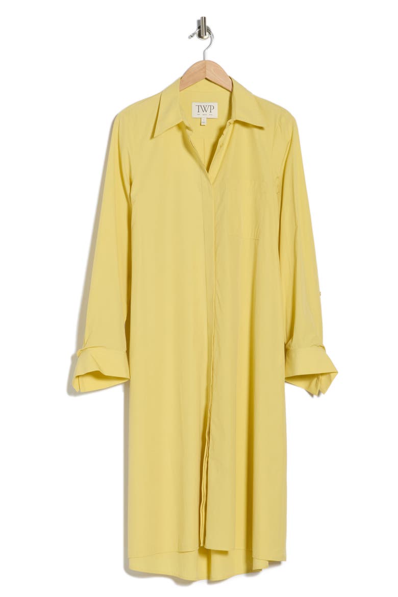 Jennys Long Sleeve Cotton Shirtdress, Alternate, color, MAIZE