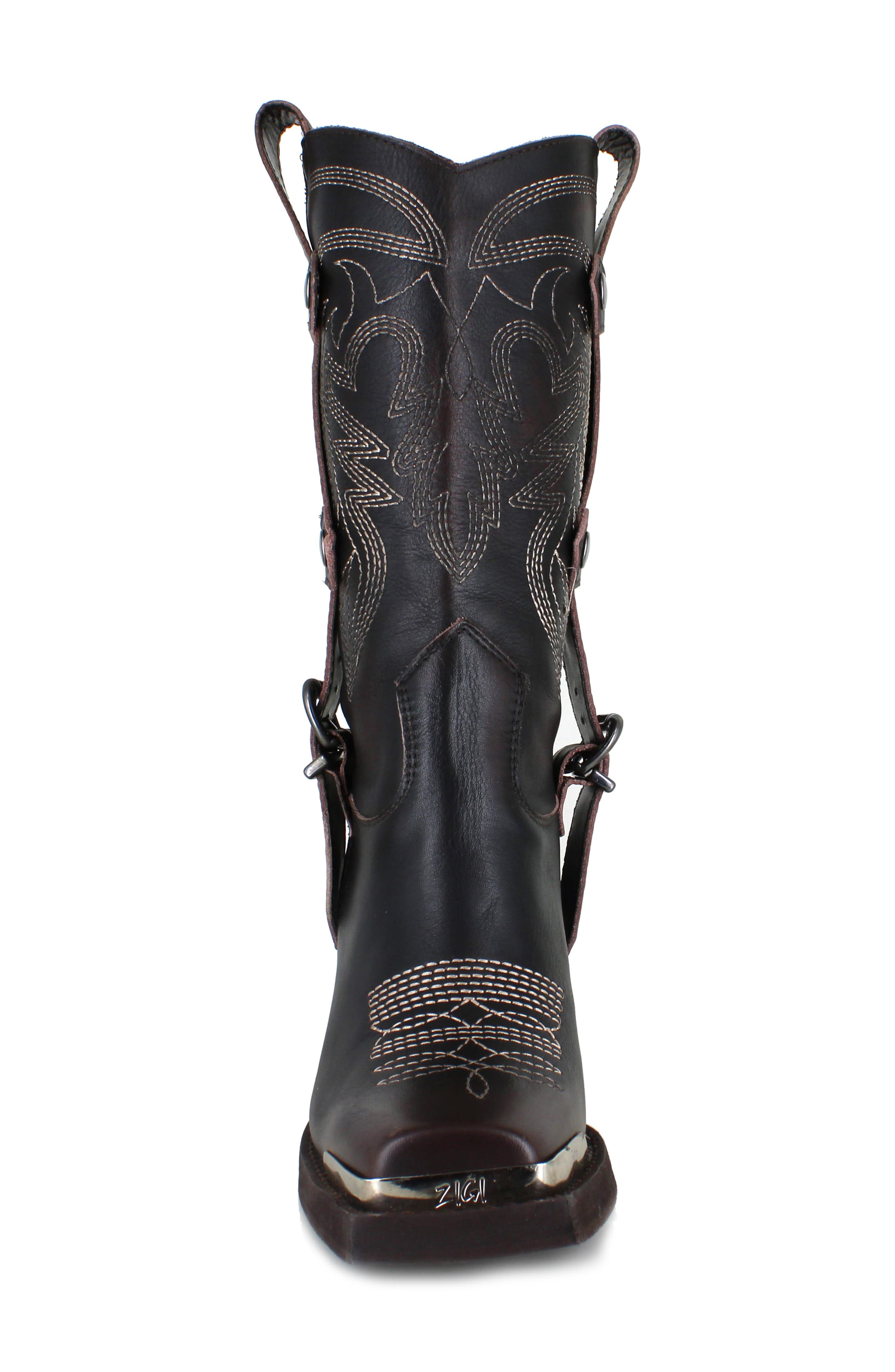 ZIGI Amaranta Cowboy Boot, Alternate, color, Brown Leather