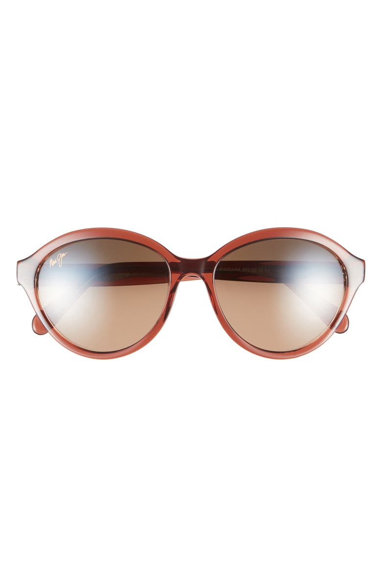 Maui Jim 55mm Round Sunglasses, Main, color, Brown Brown Bronze