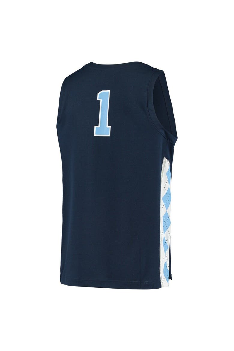 Unisex Jordan Brand #1 Navy North Carolina Tar Heels Replica Basketball Jersey, Alternate, color, Navy