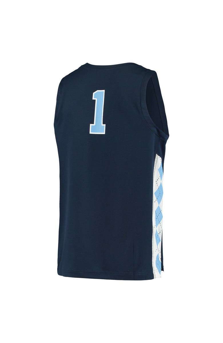 Jordan Brand Unisex Jordan Brand #1 Navy North Carolina Tar Heels Replica Basketball Jersey, Alternate, color, Navy