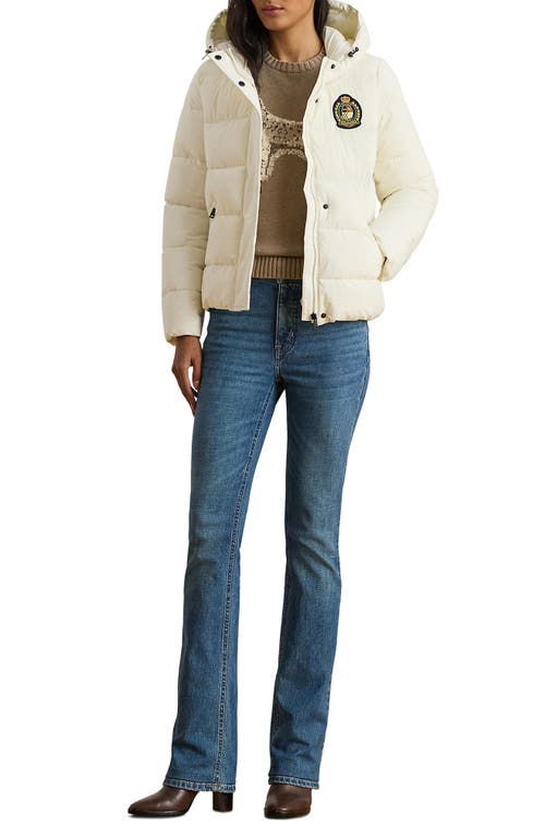 Ralph Lauren Lauren  Crested Puffer Jacket In White