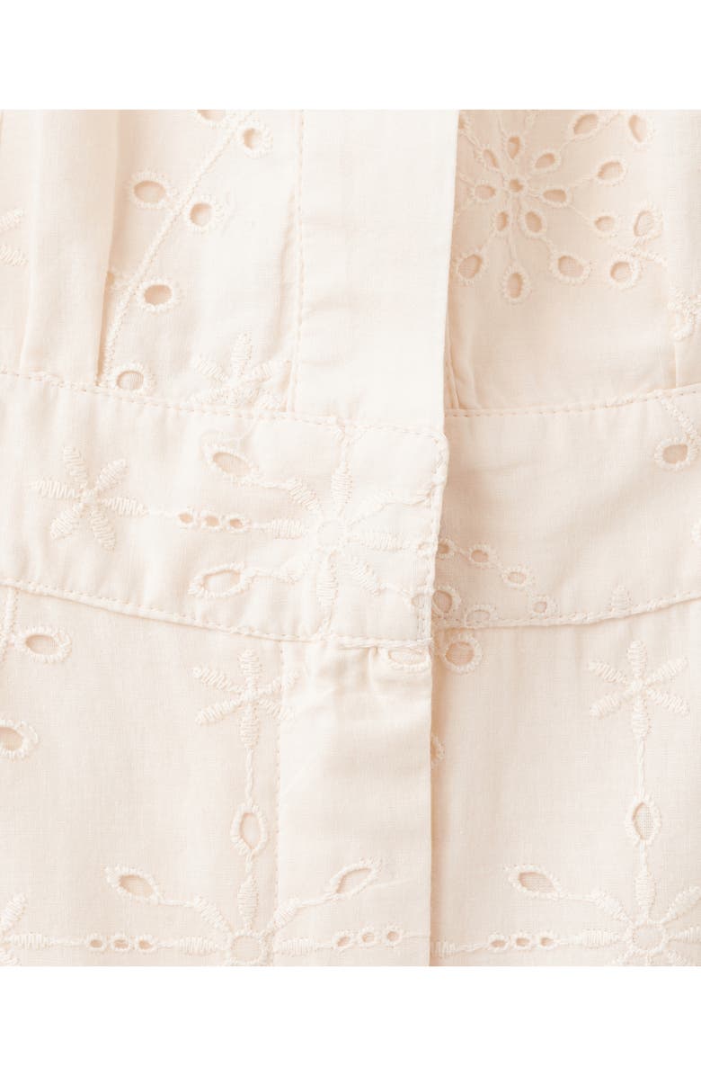 MANGO Embroidered Cutwork Sleeveless Romper, Alternate, color, Ecru