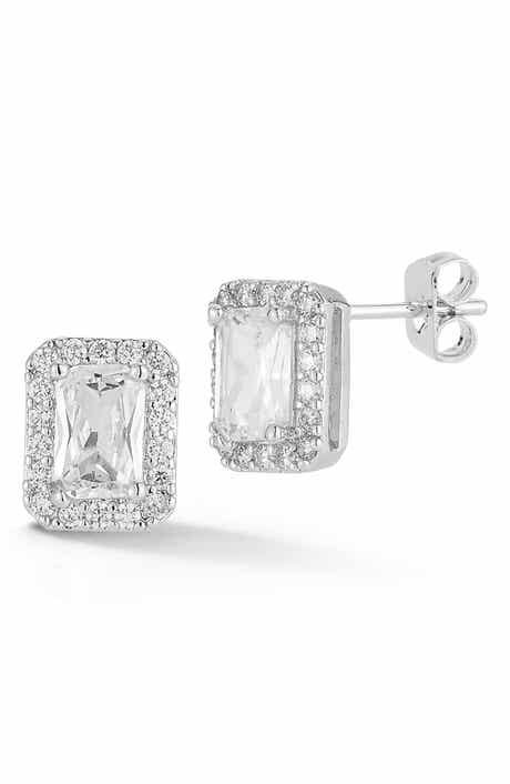 Set of 2 Cubic Zirconia Stud Earrings