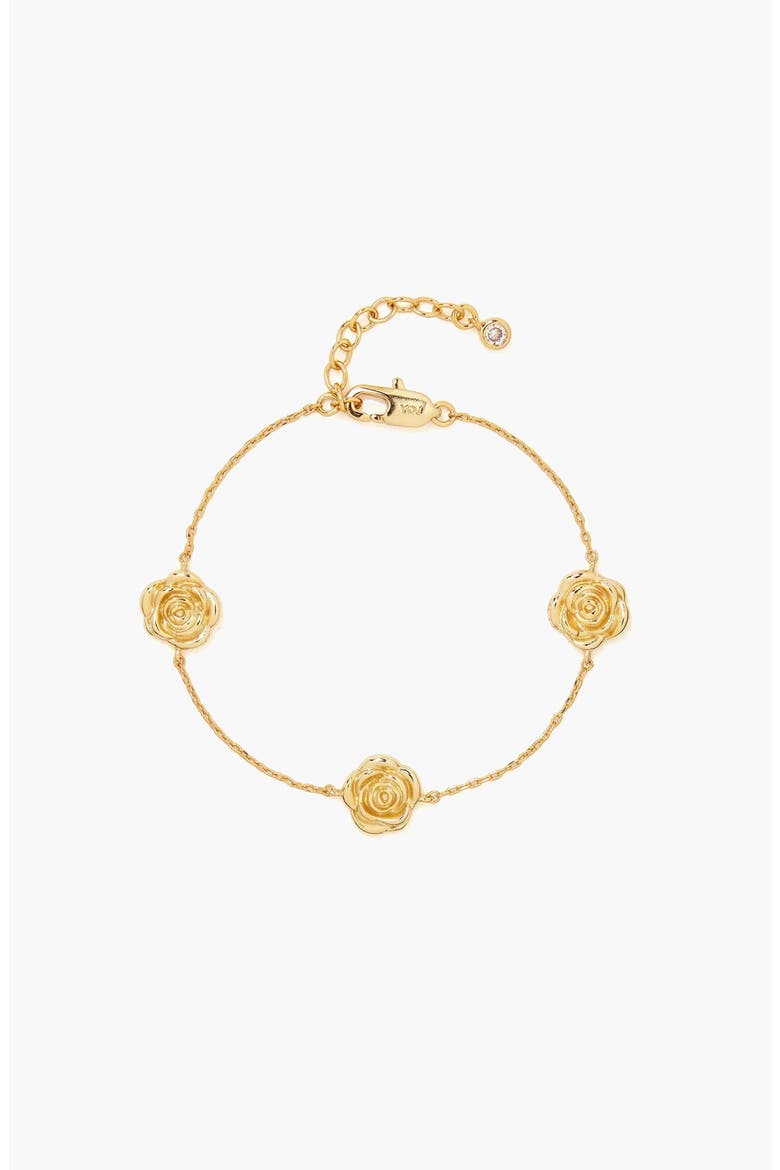 Rose Chain Station Bracelet In Gold, Main, color, Gold
