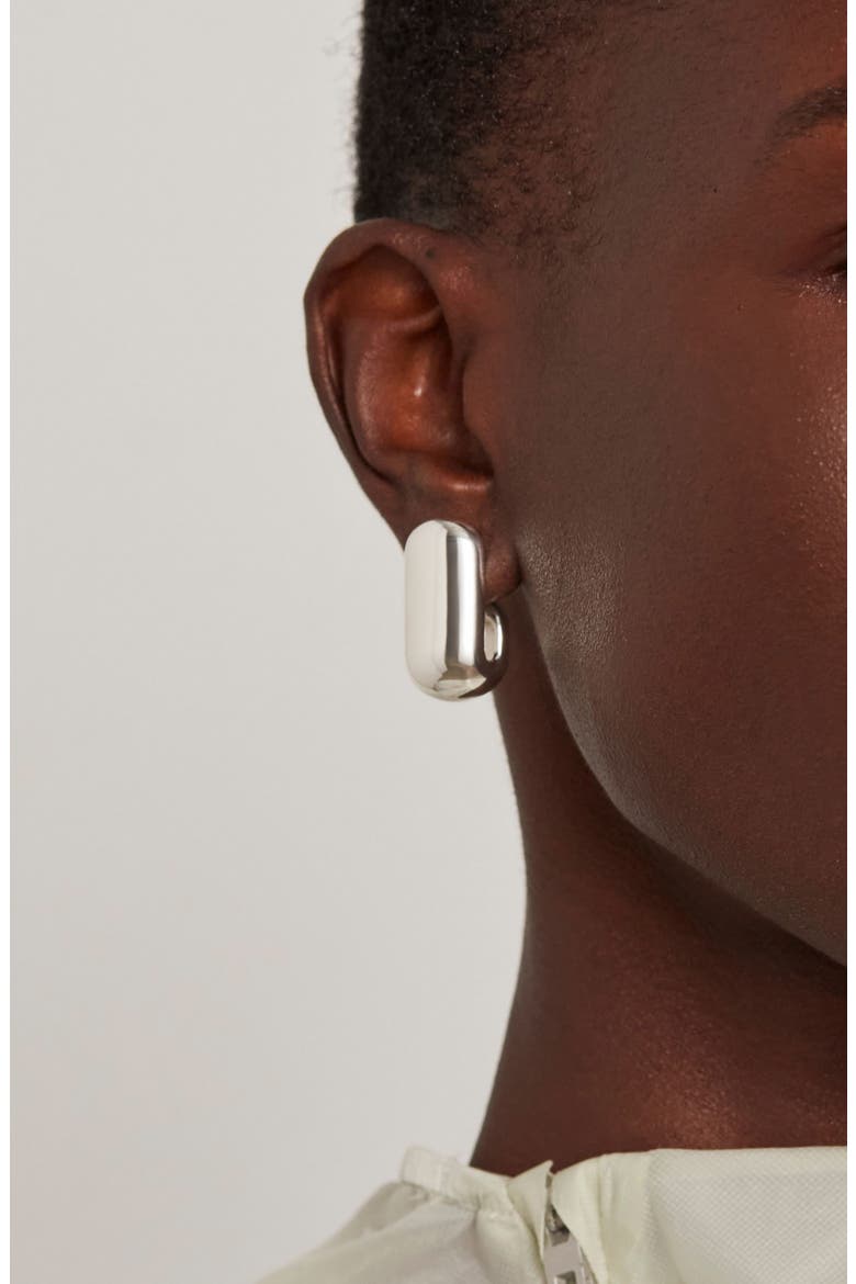 Leon Hoop Earrings, Alternate, color, HIGH POLISH SILVER