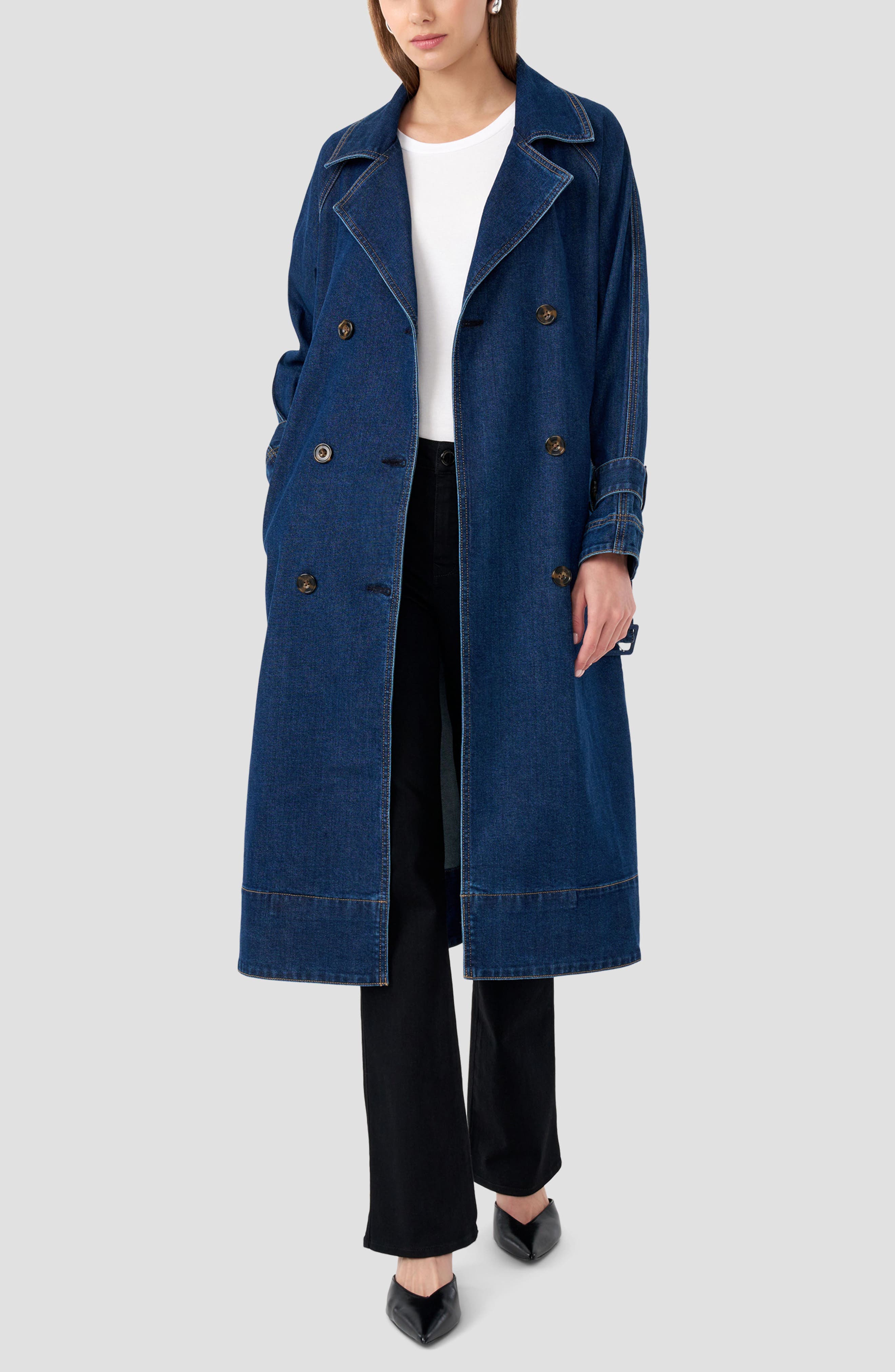 RM Rebecca Minkoff Belted Denim Trench Coat (Women) | Nordstromrack