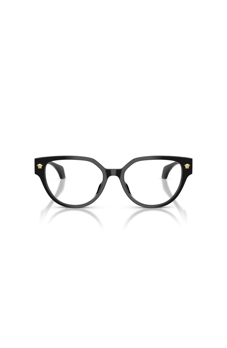 Versace 53mm Cat Eye optical glasses, Alternate, color, Black
