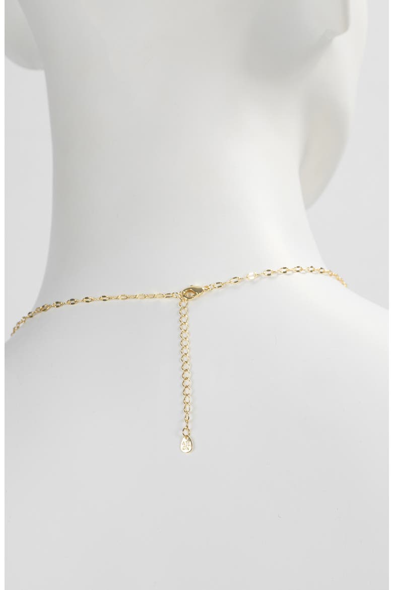Cubic Zirconia Cross Drop Y-Necklace, Alternate, color, GOLD