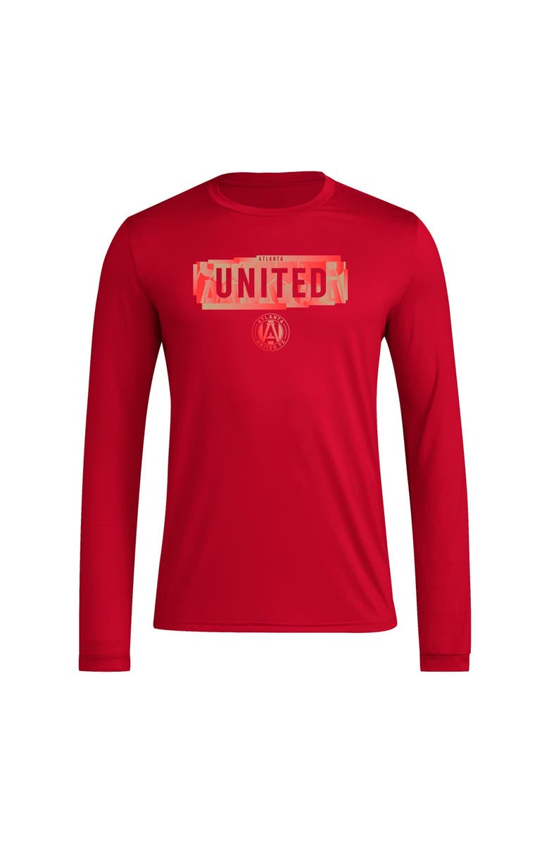 adidas Men's adidas Red Atlanta United FC Local Pop AEROREADY Long Sleeve T-Shirt, Alternate, color,