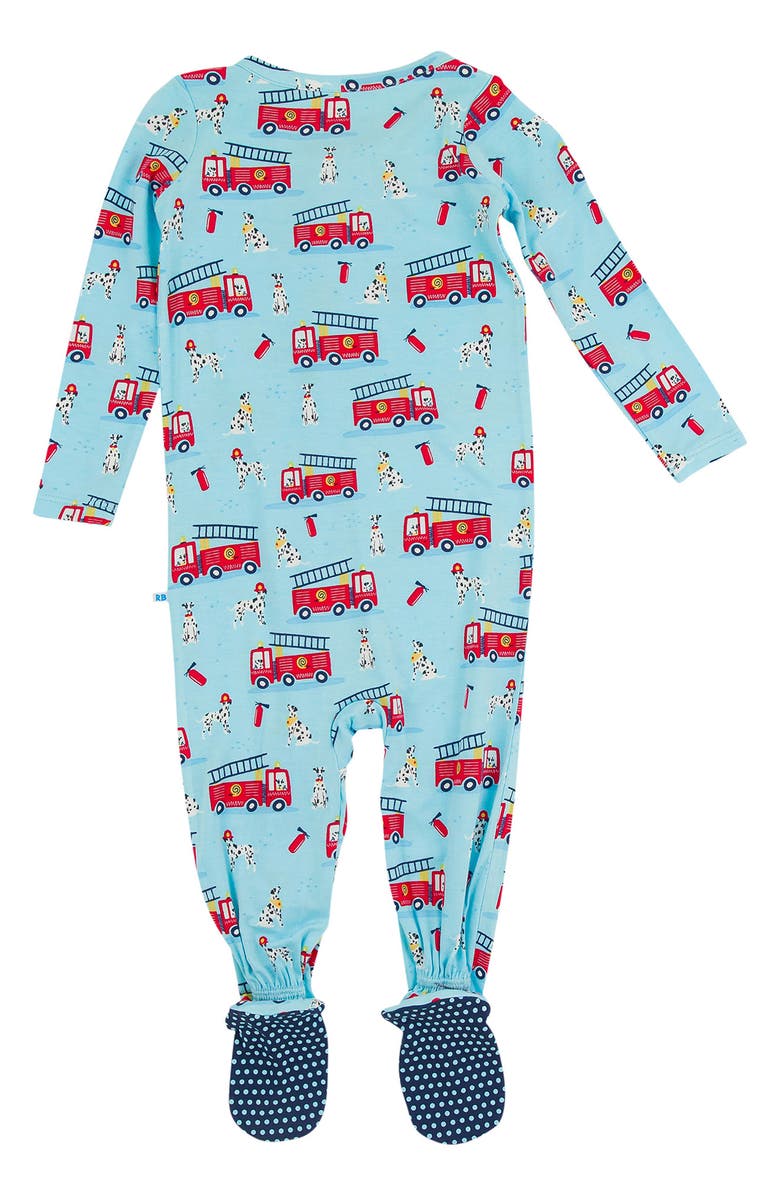 RuggedButts Paws to the Rescue Fitted One-Piece Pajamas, Alternate, color, Blue