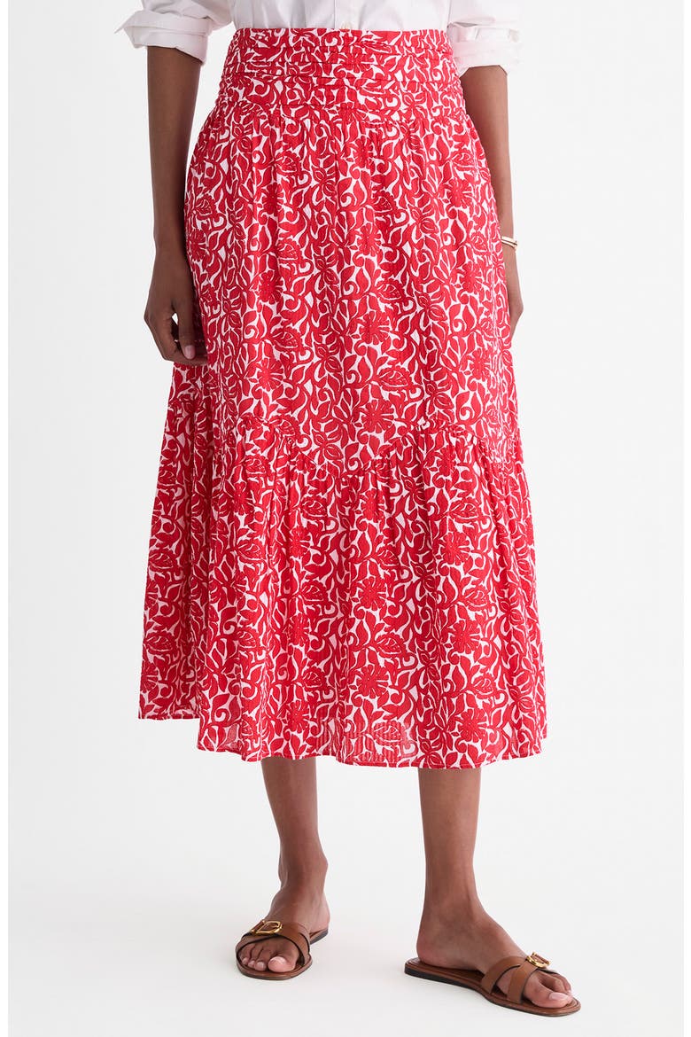 Katama Print Maxi Skirt, Alternate, color, LIGHTHOUSE RED LEILA