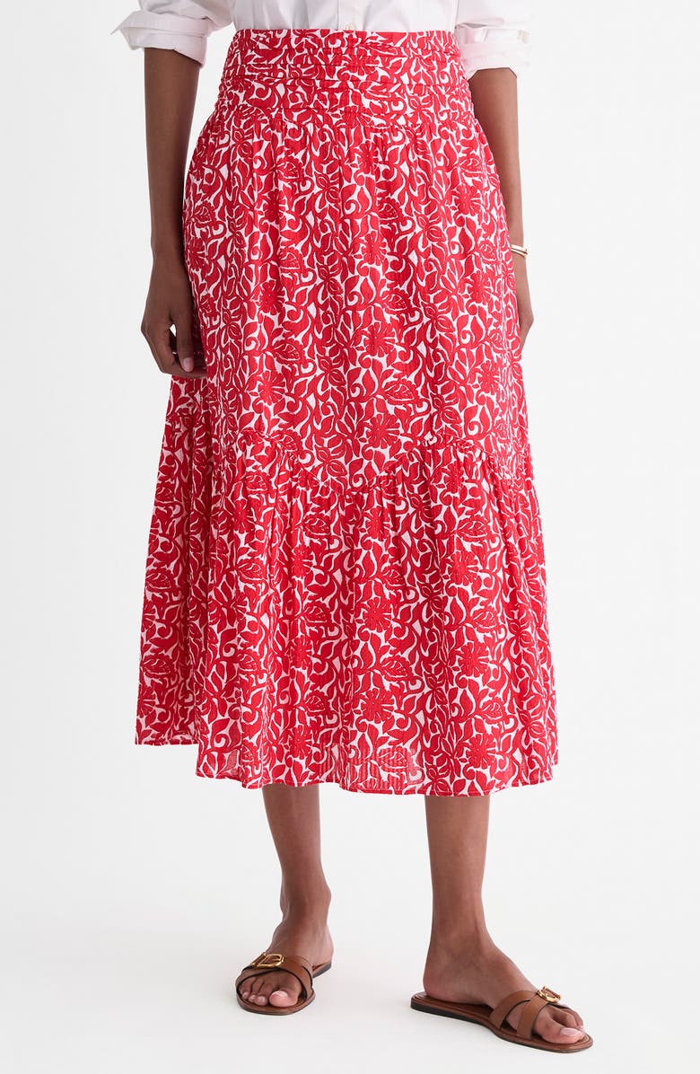 vineyard vines Katama Print Maxi Skirt, Alternate, color, Lighthouse Red Leila