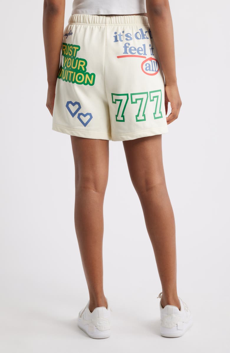 THE MAYFAIR GROUP Affirmations Sweat Shorts, Alternate, color, Cream