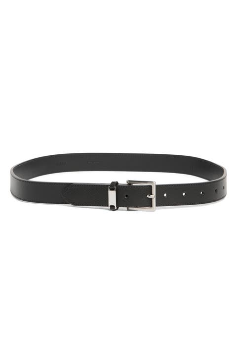The Square Buckle Suede Belt