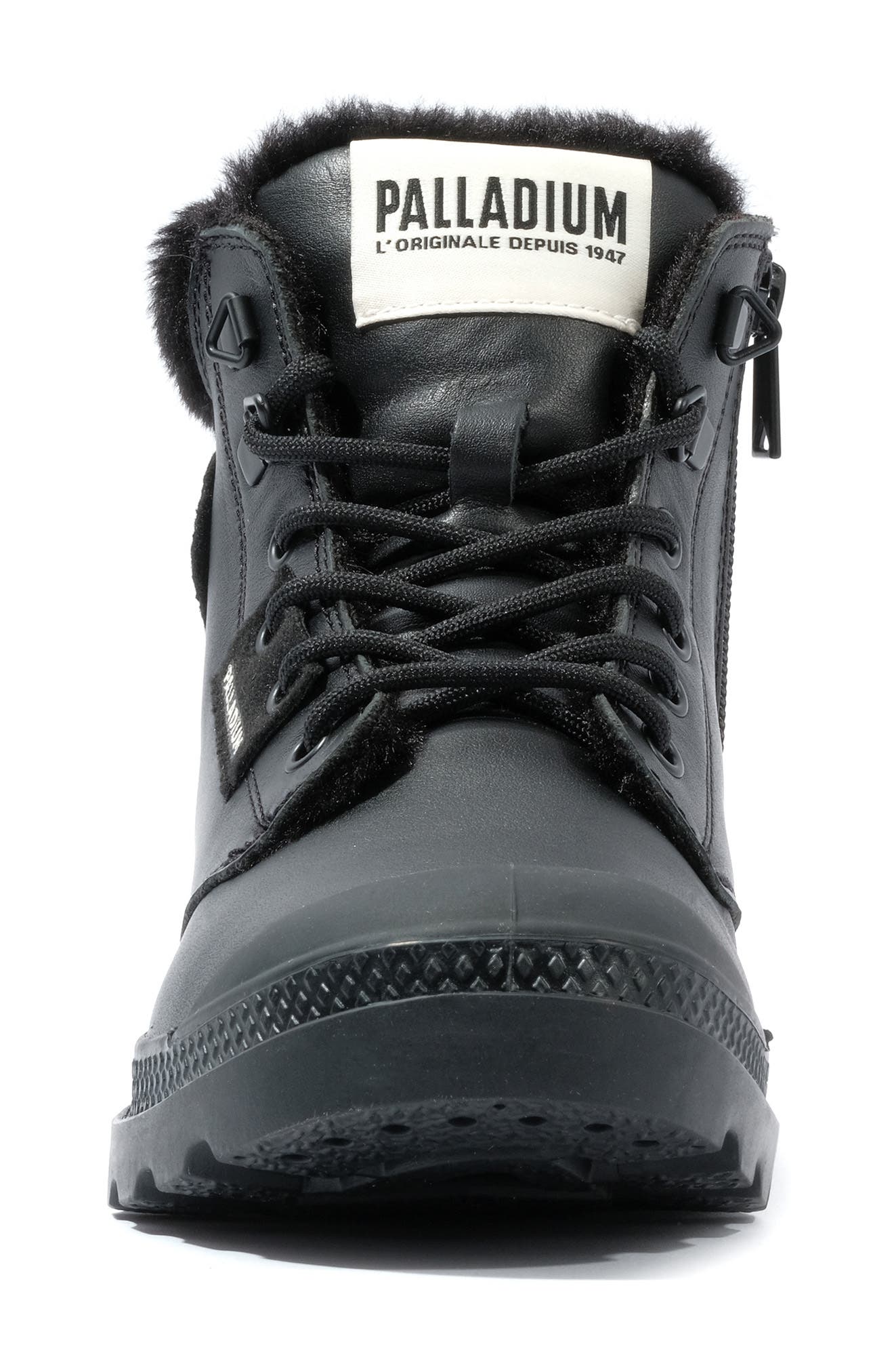 Palladium Pampa Hi Faux Fur Lined Boot, Alternate, color, Black