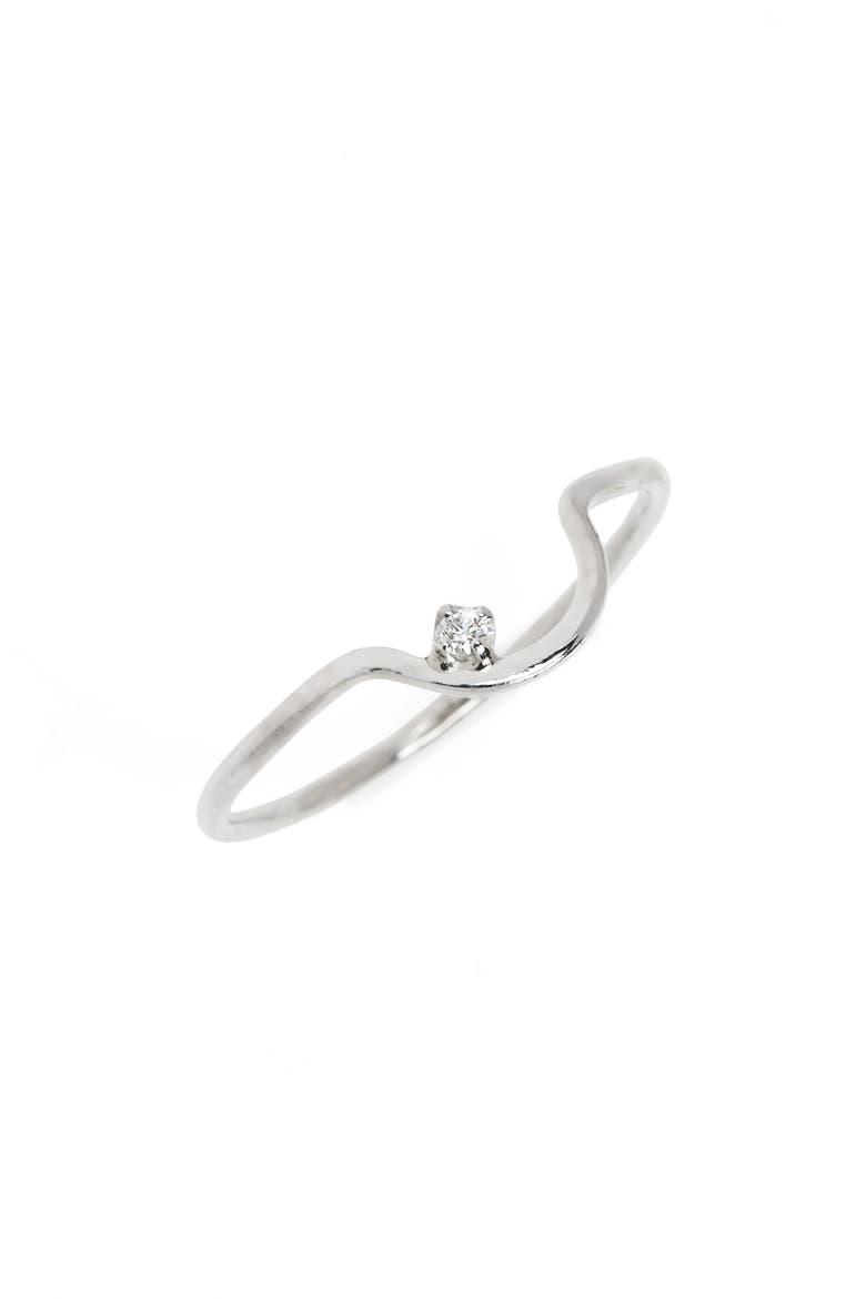 Arc Lineage Ring, Main, color, WHITE DIAMOND/ STERLING SILVER