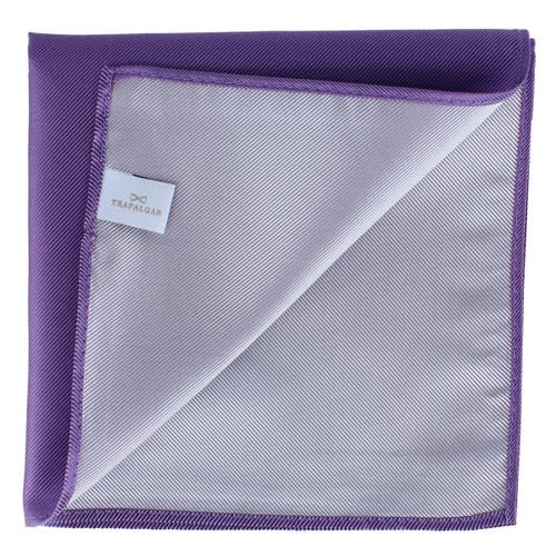Trafalgar The Gatsby 12 Inch Solid Silk Pocket Square In Purple