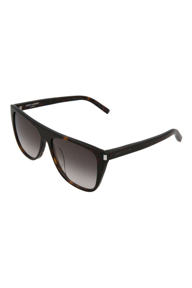 58mm Square Sunglasses, Alternate, color, HAVANA GREY