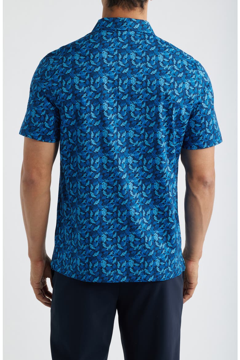Vincent OoohCotton® Leaf Print Polo, Alternate, color, NIGHT BLUE