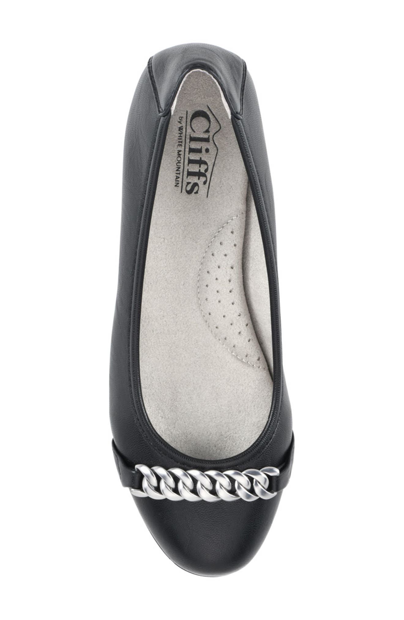 CLIFFS BY WHITE MOUNTAIN WHITE MOUNTAIN Charmed Flat, Alternate, color, Black/ Smooth