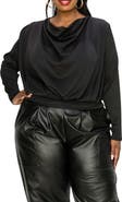 L I V D Cowl Neck Long Sleeve Top