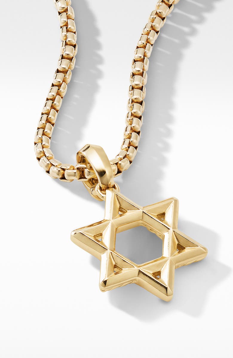 David Yurman Modern Renaissance Star of David Pendant in 18K Yellow Gold, Alternate, color, 
