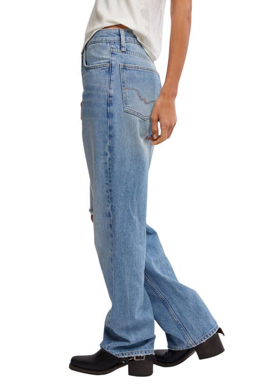 Free People Holly Ripped Cut Bootcut Jeans In Cambridge