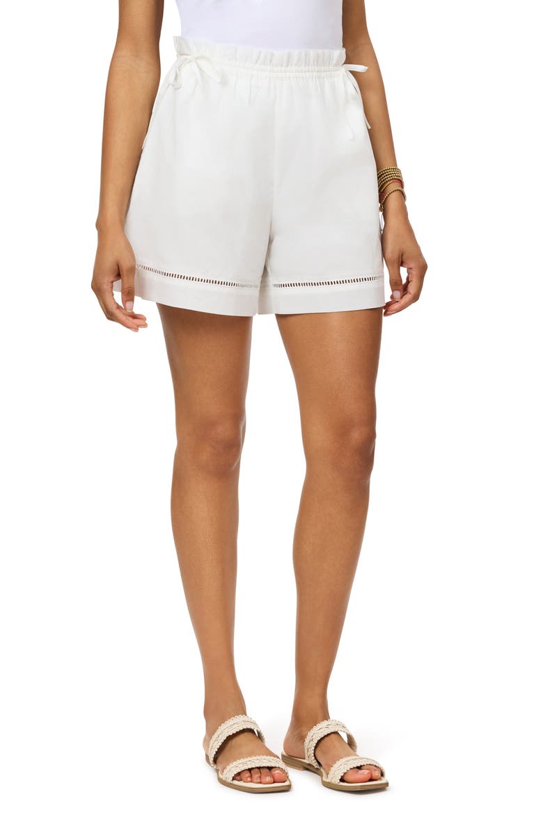 Gathered Cotton Shorts, Main, color, SUGAR SWIZZLE