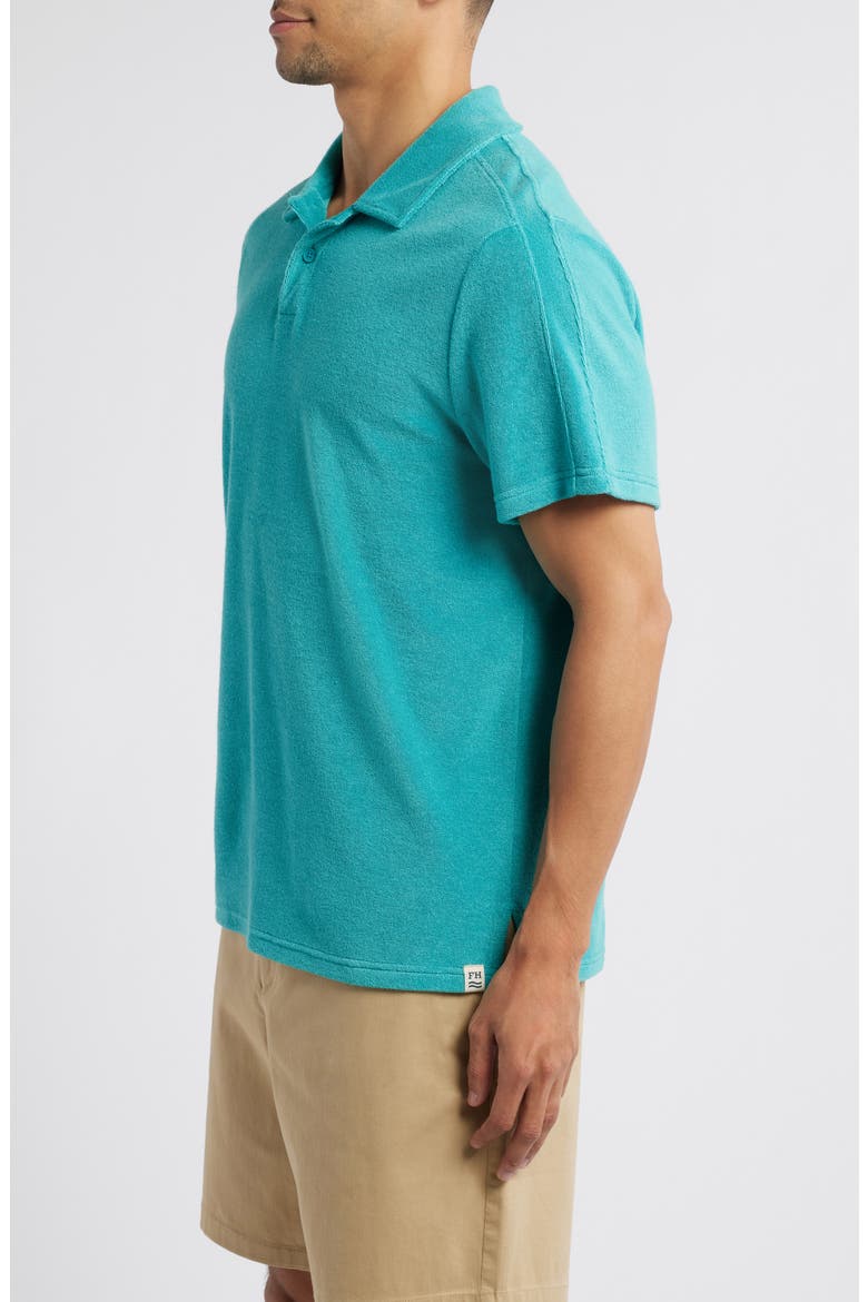 Terry Cloth Polo, Alternate, color, BALTIC TEAL