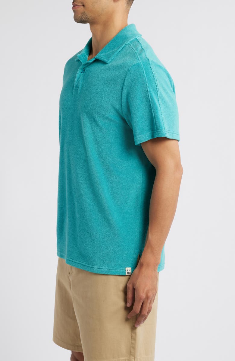 Fair Harbor Terry Cloth Polo, Alternate, color, Baltic Teal