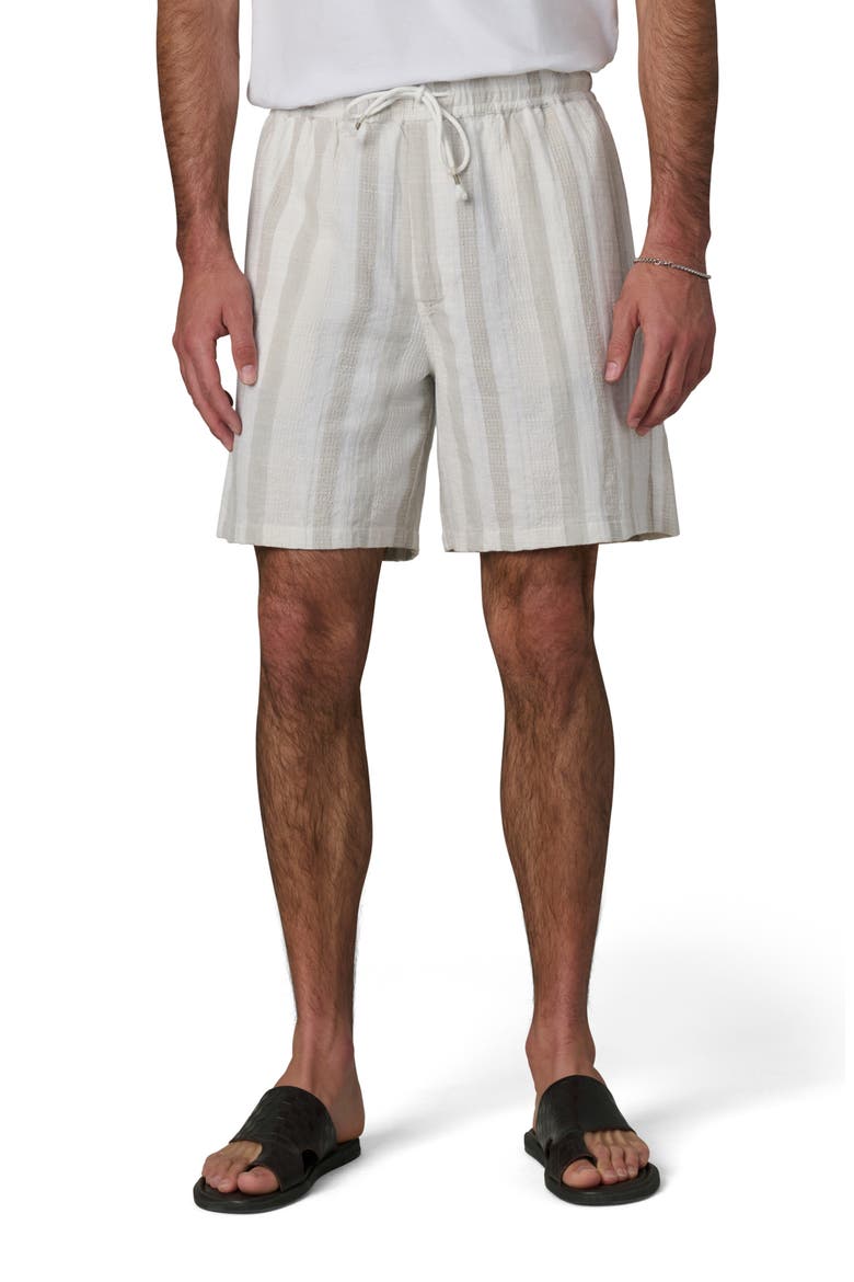 Cabana Dobby Stripe Drawstring Shorts, Main, color, GREY STRIPE