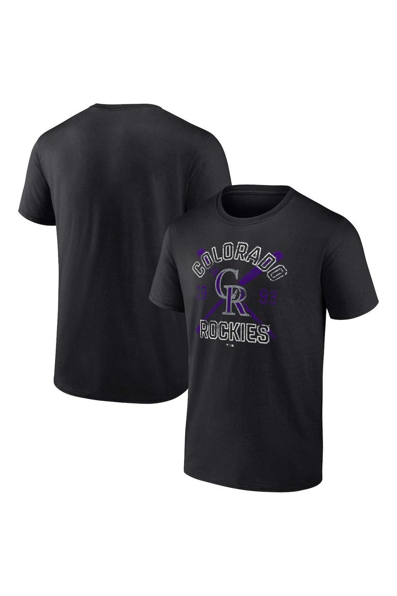 Men's Fanatics Branded Black Colorado Rockies Second Wind T-Shirt, Main, color, Black