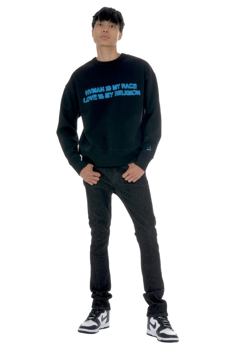 HVMAN Crystal Crew Sweatshirt, Alternate, color, Hvman Love