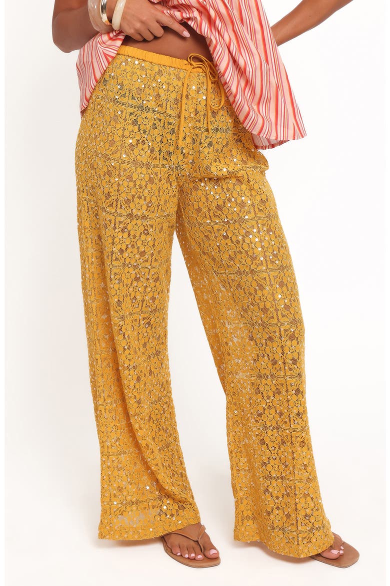 Jacinta Sequin Lace Pants, Main, color, MANGO