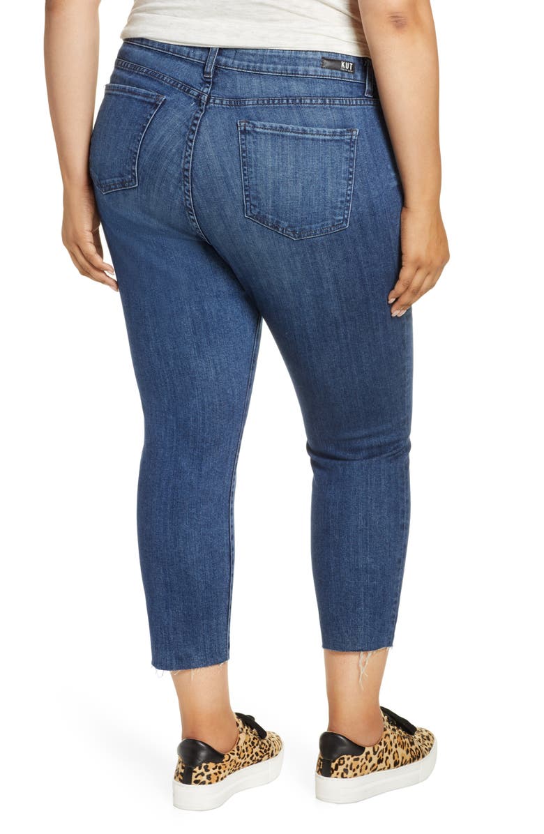 KUT from the Kloth Reese High Waist Straight Leg Ankle Jeans, Alternate, color,