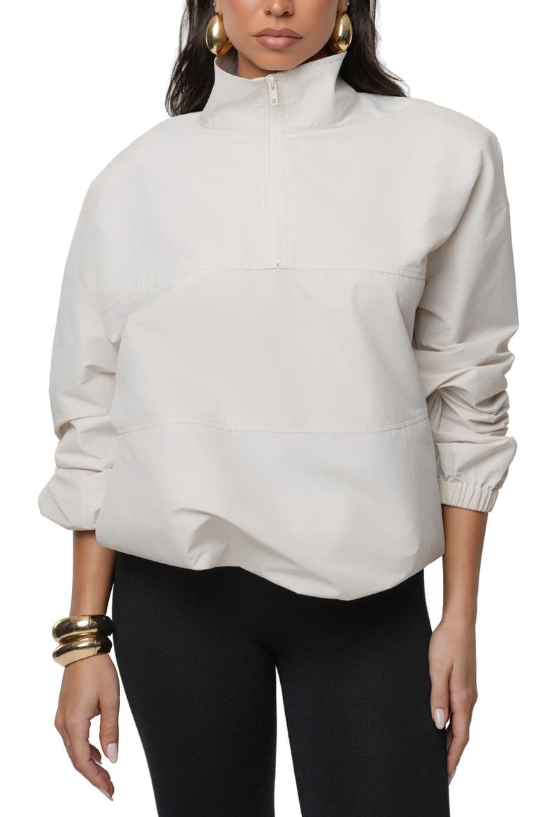 Oversized Funnel Jacket, Main, color, Ivory