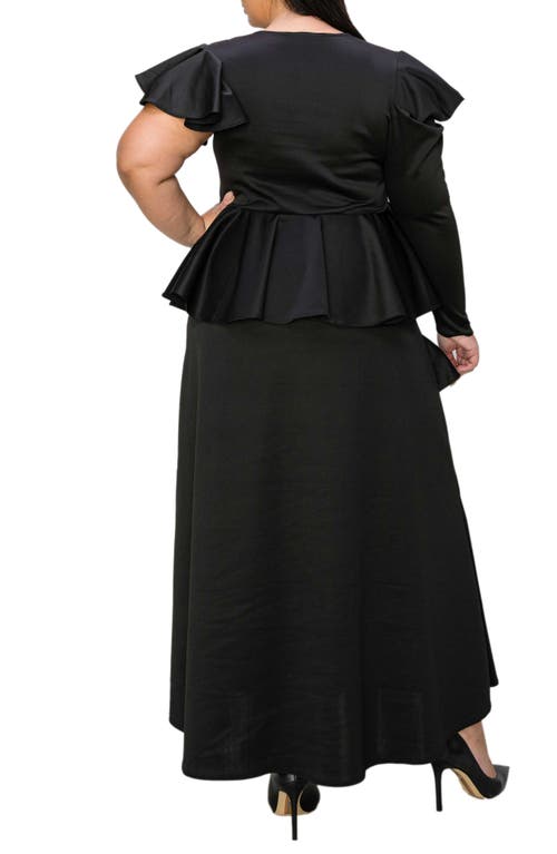L I V D Vivienne Ruffle Maxi Dress In Black