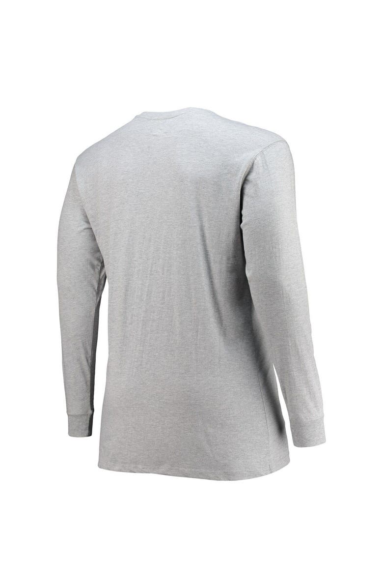PROFILE Men's Heathered Gray Charlotte FC Big & Tall Combo Long Sleeve T-Shirt, Alternate, color, Heather Gray