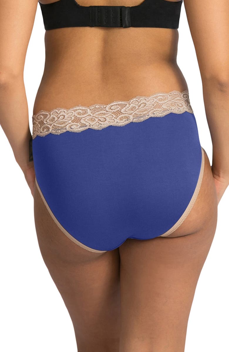 Kindred Bravely Assorted 5-Pack Lace Trim High Waist Postpartum Briefs, Alternate, color,