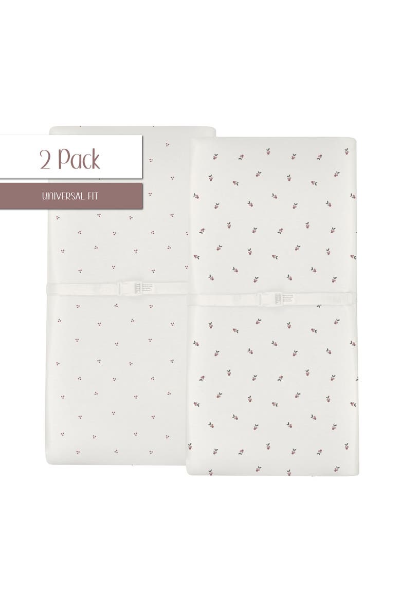 Baby Fitted Waterproof Changing Pad Cover Sheets 2 Pack, Alternate, color, Lavender Berry