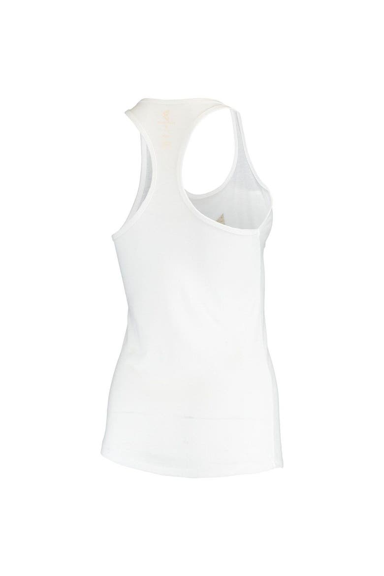 Women's Beast Mode White Double Logo Scoop Neck Tank Top, Alternate, color, White