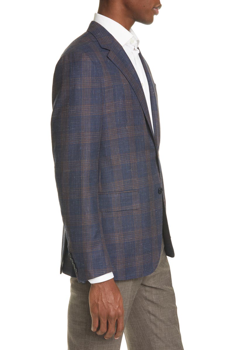 ZEGNA Milano Easy Classic Fit Plaid Sport Coat, Alternate, color,