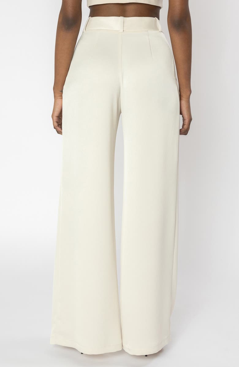 ISRAELLA KOBLA Verona Slit Hem Wide Leg, Alternate, color, Cream