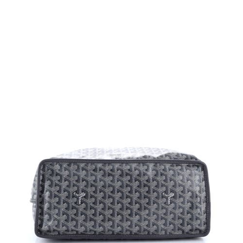 Pre-owned Goyard Goyard Anjou Reversible Tote Coated Canvas Pm In Gray