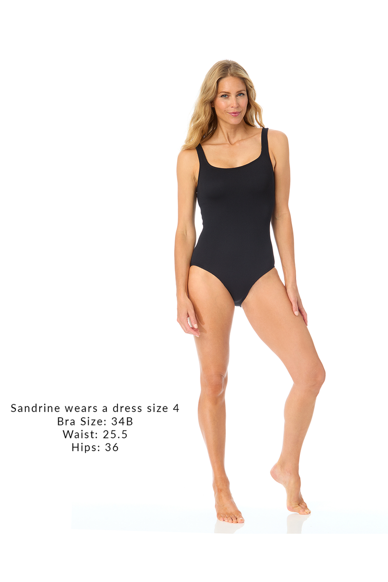 Women's One Size Fits Most One Piece Swimsuit, Alternate, color, Black