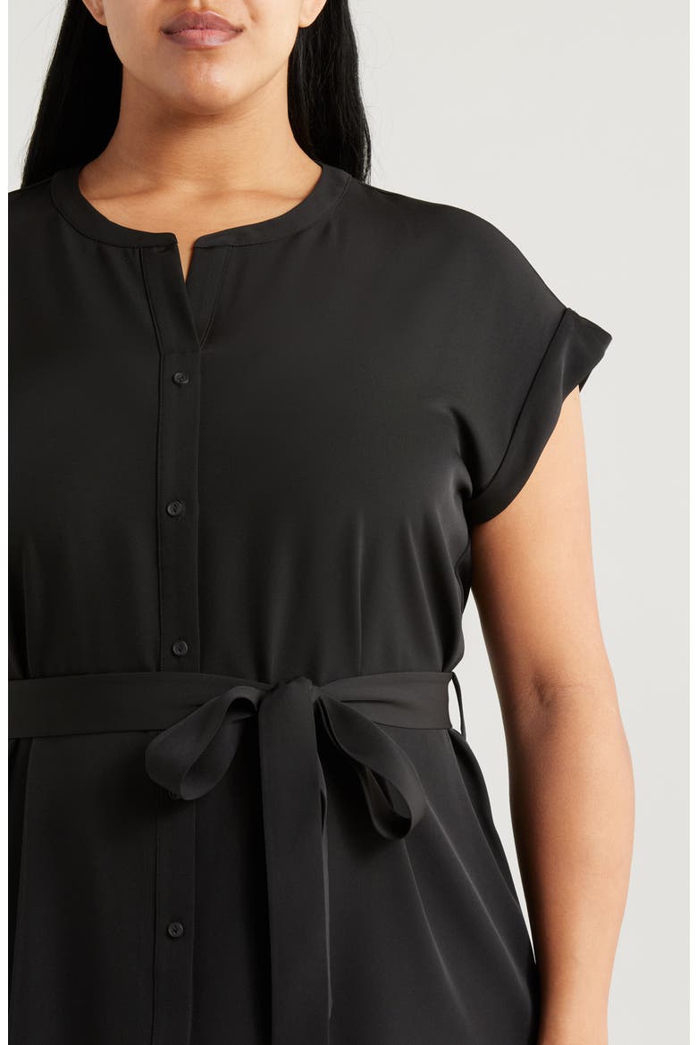 Blakely Knit Shirtdress, Alternate, color, BLACK